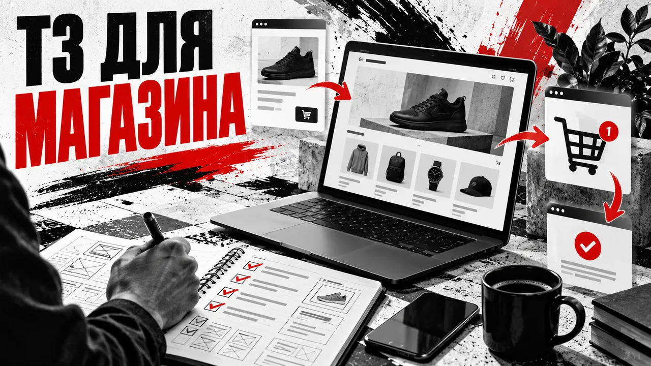 Техническое задание, каталог и путь заказа в интернет-магазине