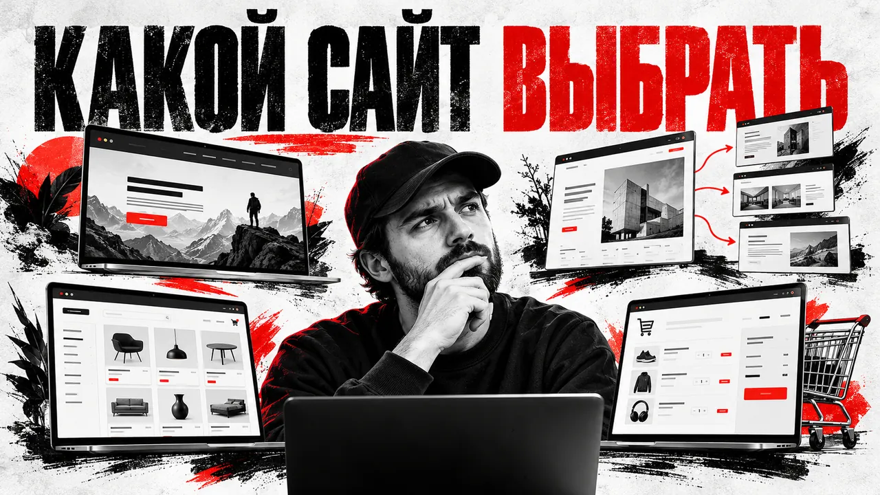 Сравнение лендинга, многостраничного сайта, каталога и магазина